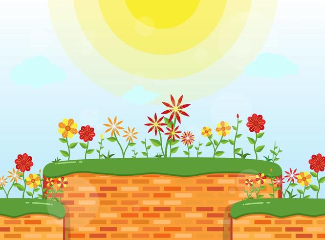 Garden flowers Background vector