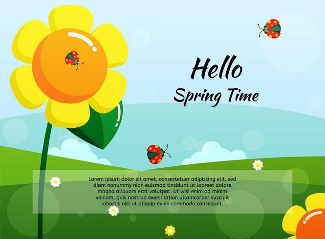 Hola fondo de primavera vector