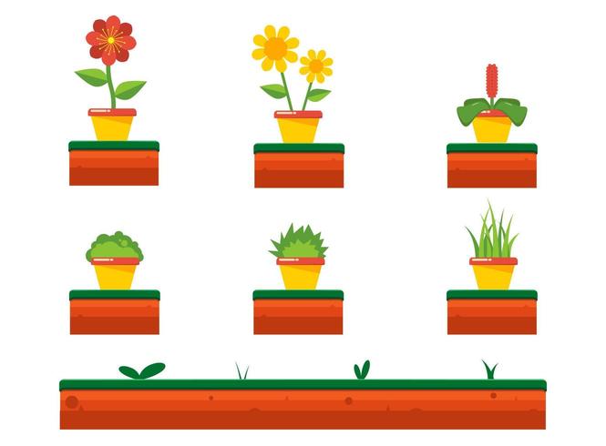 Set of Flower Spring vector