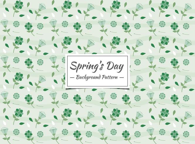 Spring Pattern green Color vector