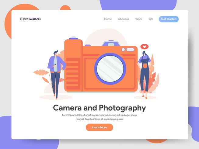 Multi Media Landing page template vector