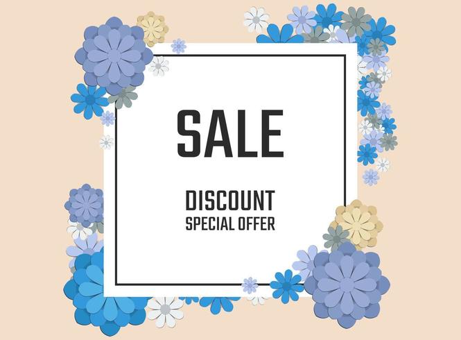 Sale discount banner template vector