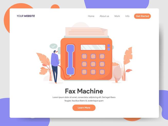 Fax Machine Illustration Concept vector
