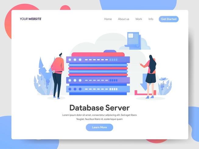 Database Server Illustration Concept vector