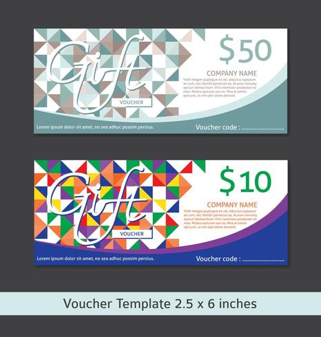 Colorful Geometric Gift Voucher Templates  vector