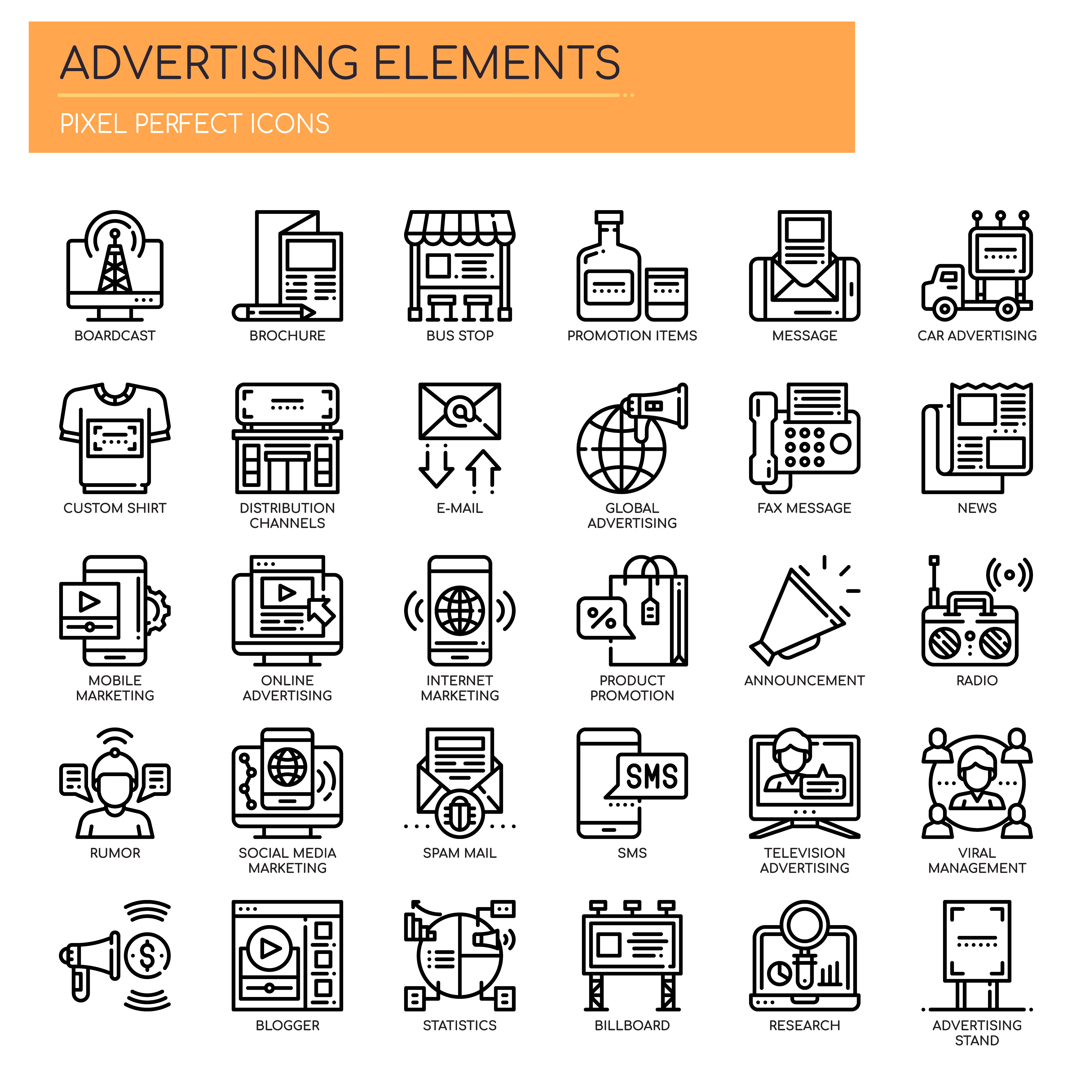 Perfect elements. Маркетинг векторные рисунки. advertising elements. perfect icon.