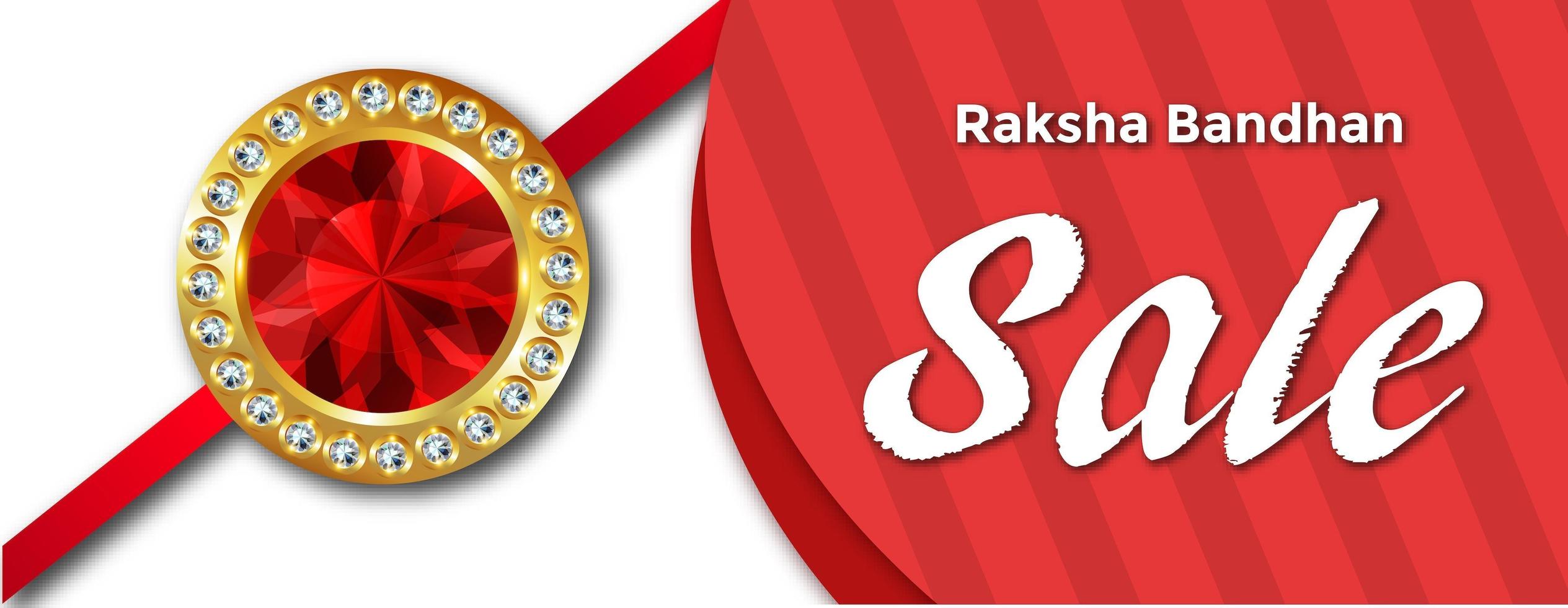  Happy Raksha Bandhan Sale Banner vector