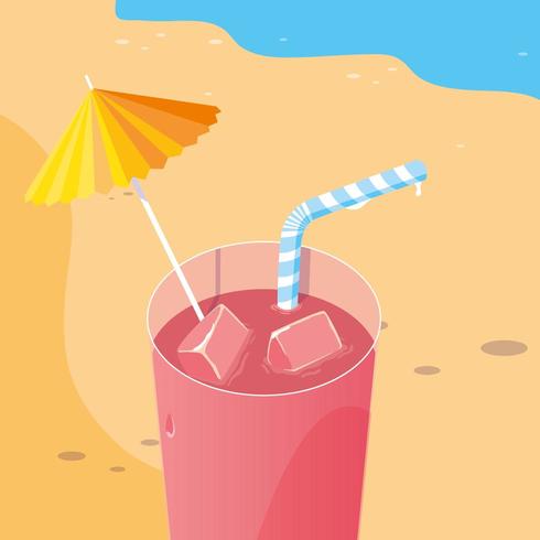 drink on the beach  vector