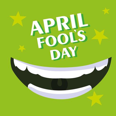 april fools day smile poster vector