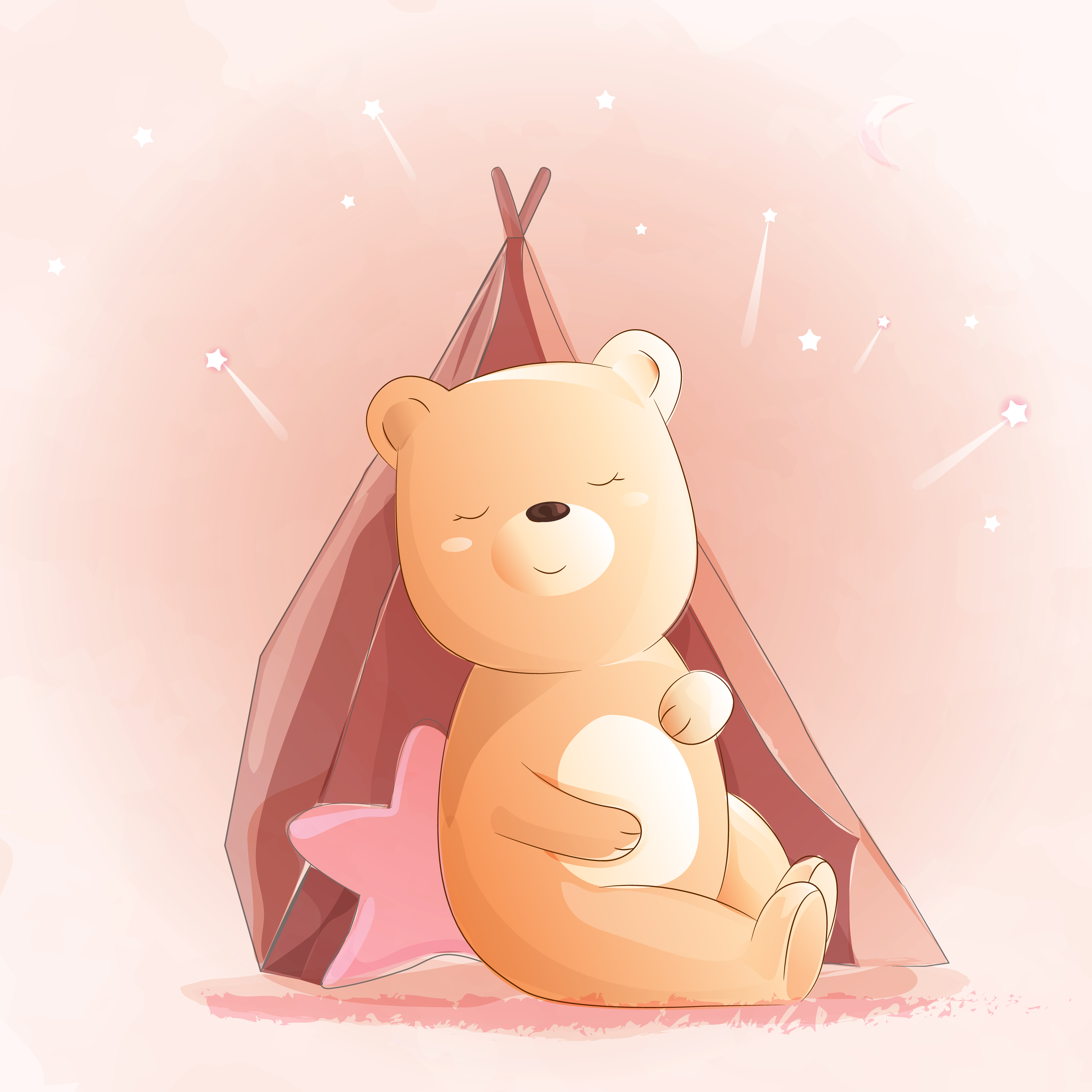 Download Cute baby bear watercolor style 667627 Vector Art at Vecteezy