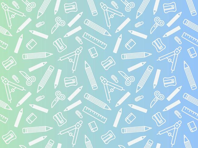 Back to school pattern with school supplies vector