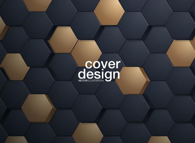 Abstract hexagonal background vector