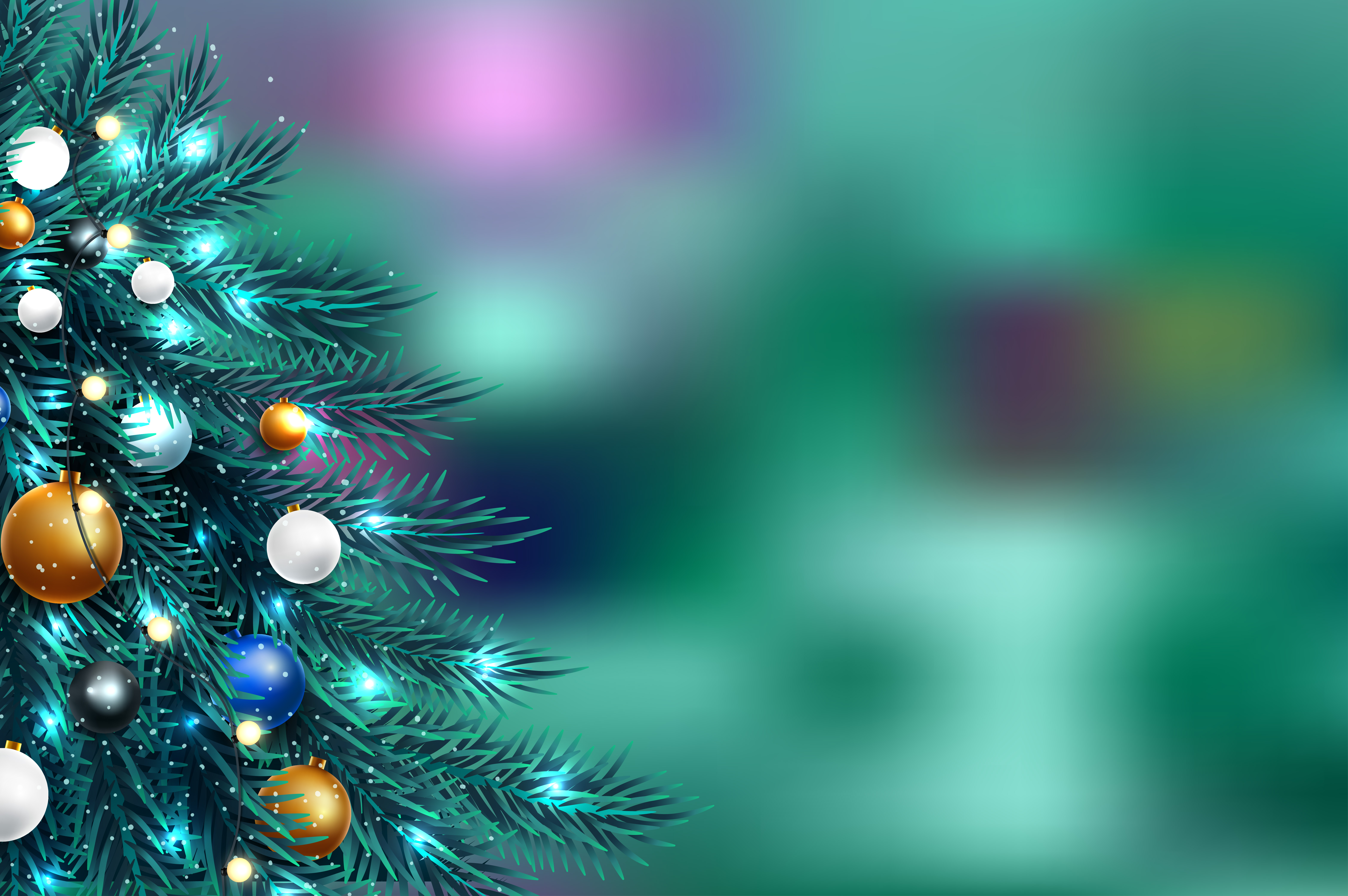 Blurred lights Christmas tree 667841 Vector Art at Vecteezy