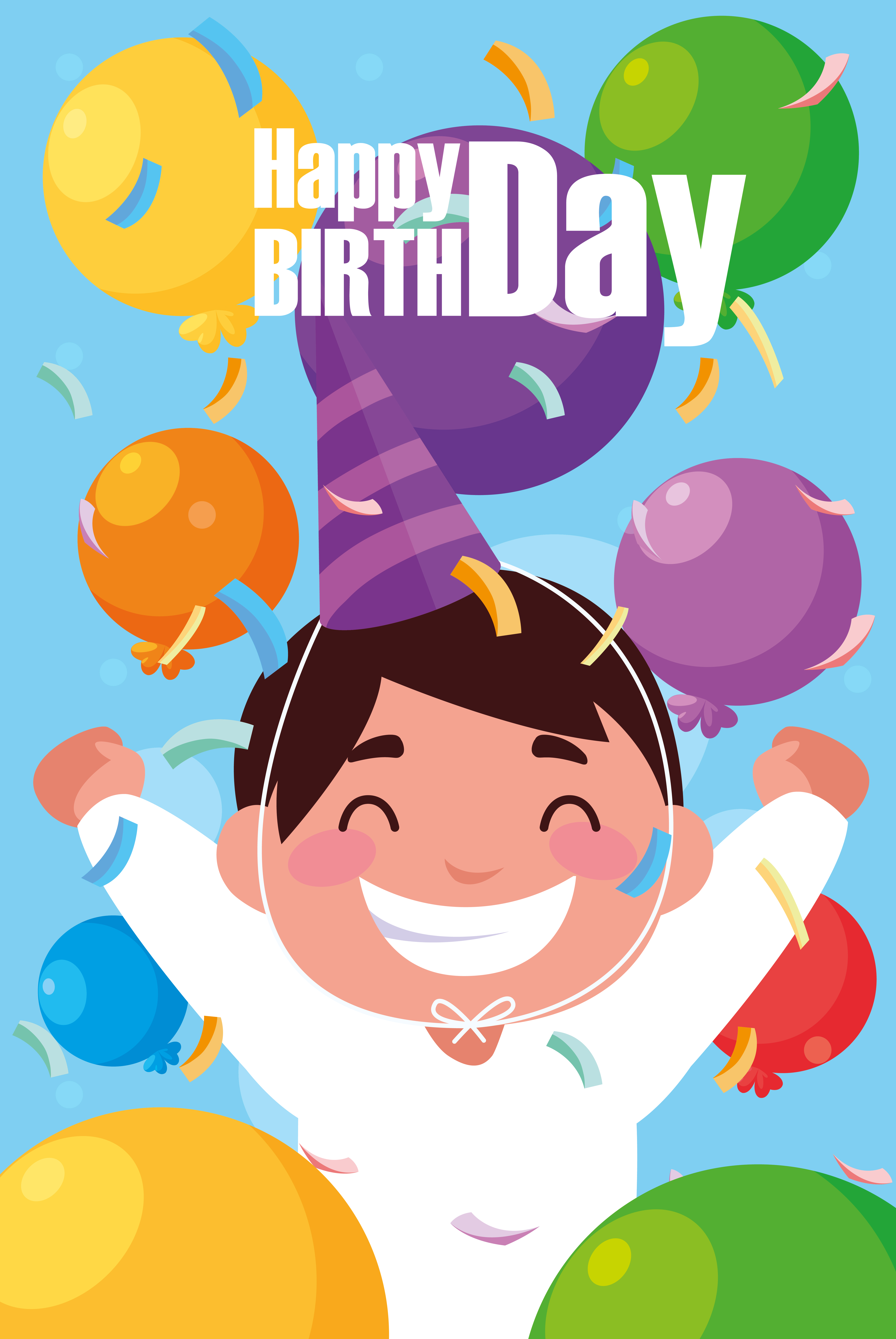 Download birthday card with little boy celebrating - Download Free ...