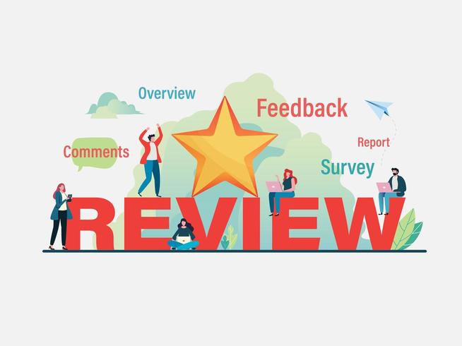 Customers giving user feedback vector