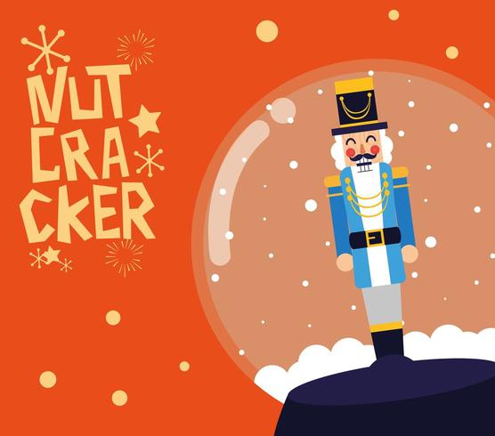 nutcracker general in crystal ball vector