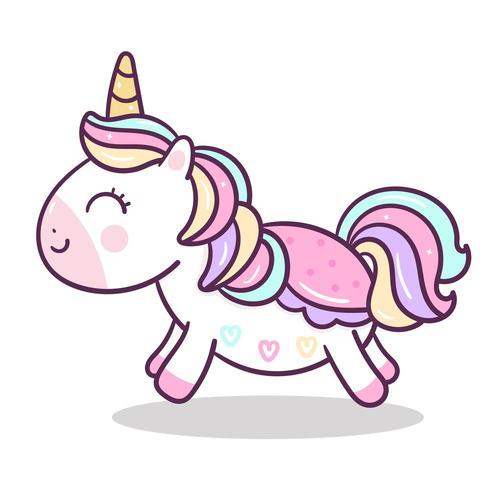 Vector lindo unicornio