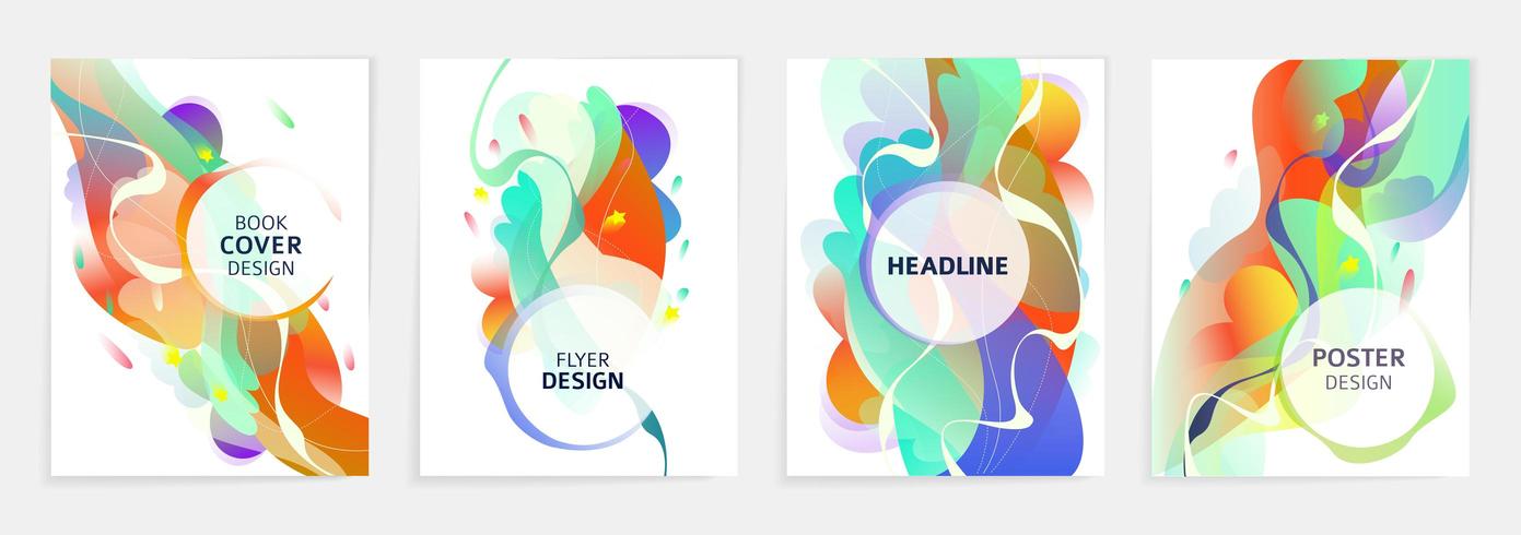 Set of abstract flyer or cover designs vector