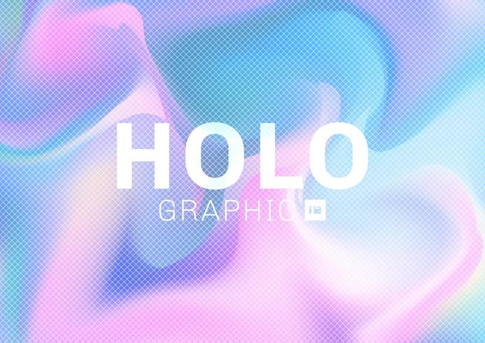 Holographic hipster card in pastel colors vector