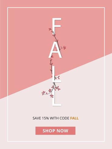 Abstract Fall Sale Poster vector