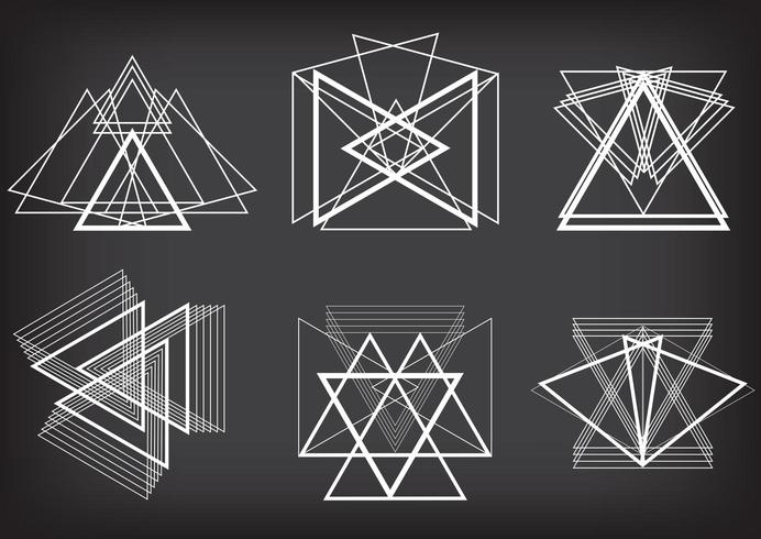 Triangles creative concept vector