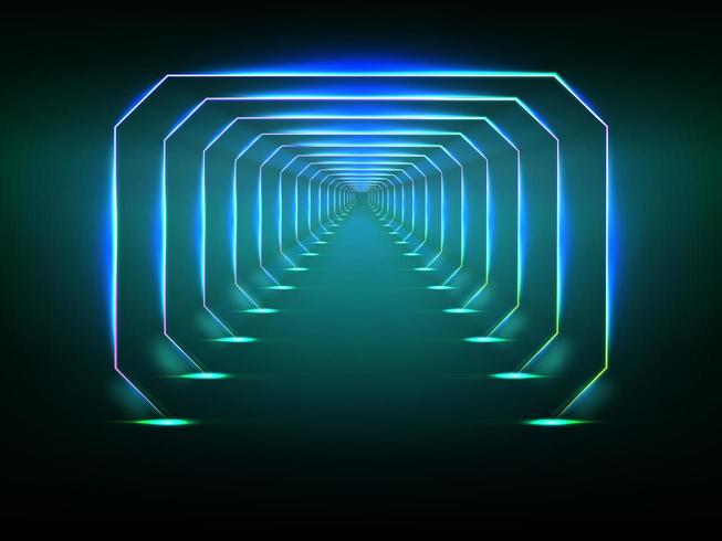 Endless futuristic tunnel vector