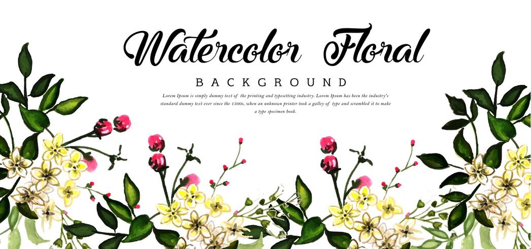 Spring  Watercolor Floral Background vector