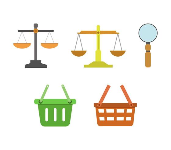 Set of supermarket icons vector