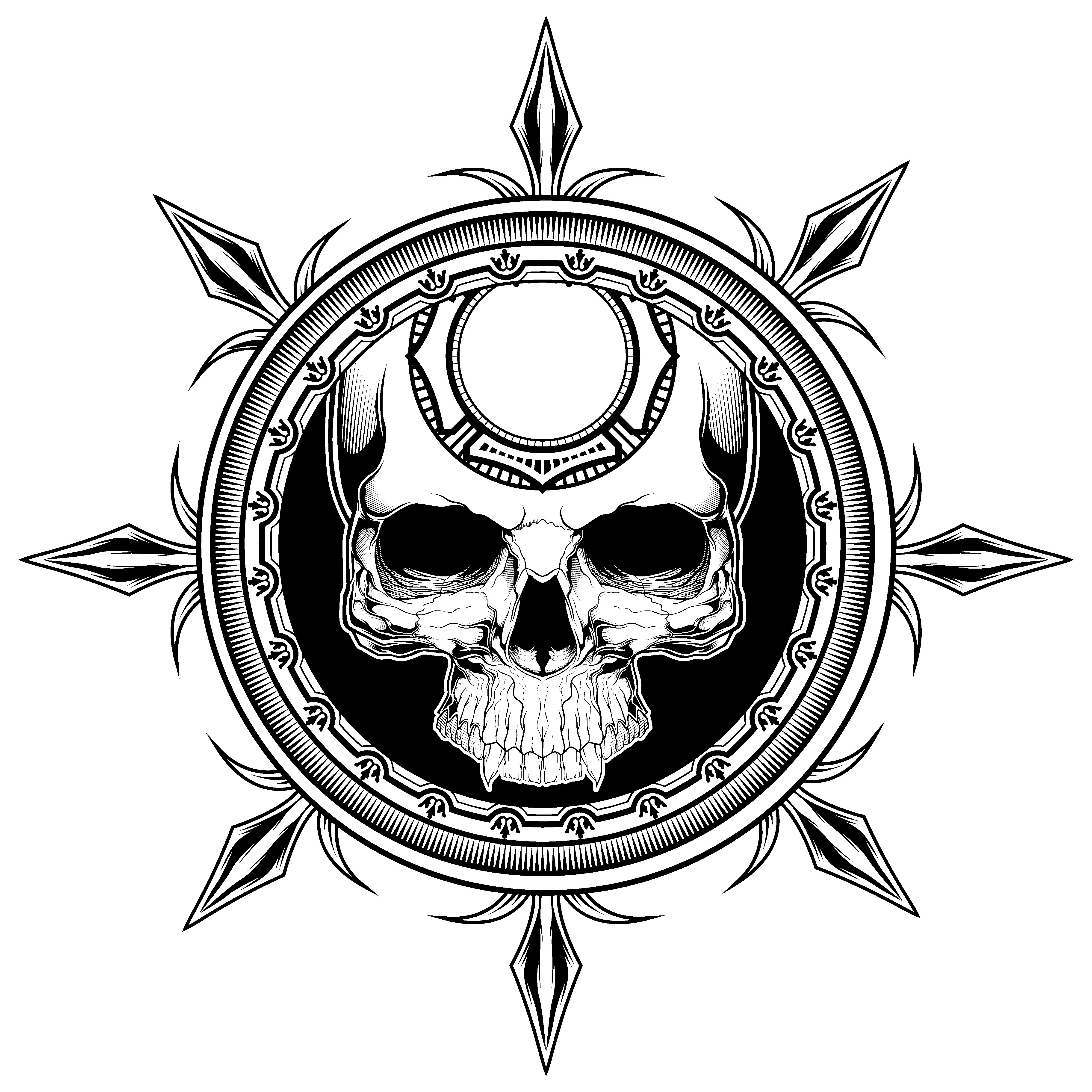 Download Skull Shield T-Shirt Design 668669 - Download Free Vectors, Clipart Graphics & Vector Art