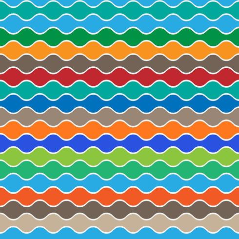 Retro seamless pattern of waves vector