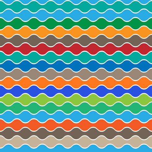 Retro seamless pattern of waves vector