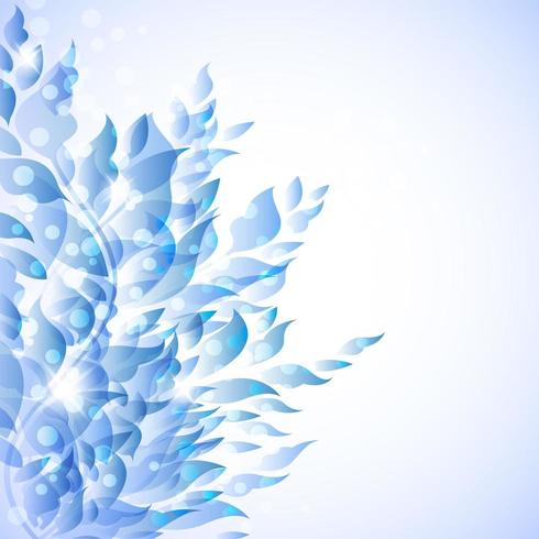 Elegant Blue Transparent Floral background vector