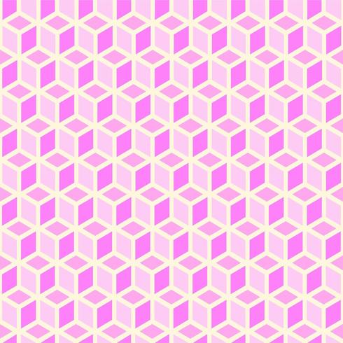 Trendy seamless pink background of cubes vector