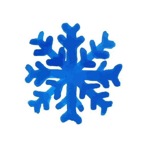 Hand Drawn Watercolor Snowflake vector