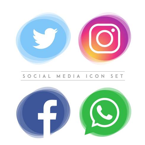 Conjunto de iconos de Vector de redes sociales