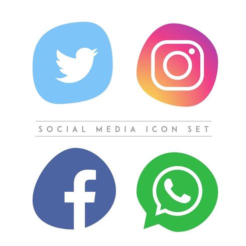 Conjunto de iconos de Vector de redes sociales