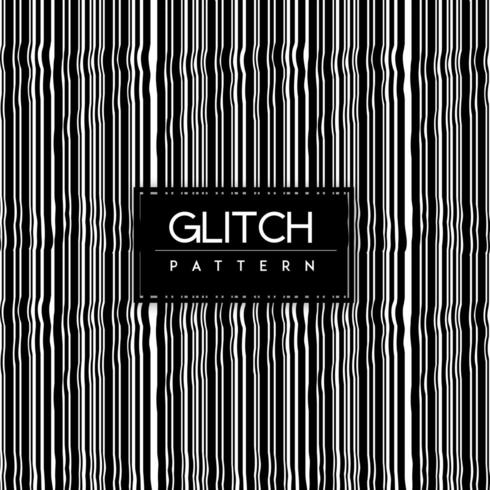 Black and White Glitch Seamless Pattern Background vector