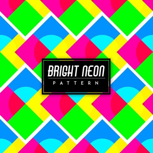 Bright Neon Colorful Shapes Seamless Pattern Background vector