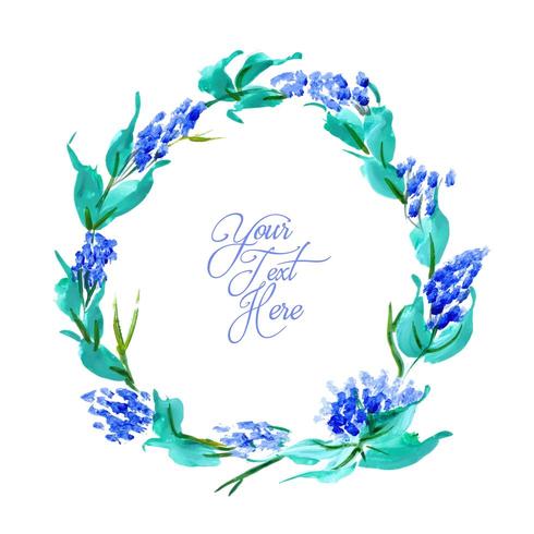 Watercolor Floral Frame  vector