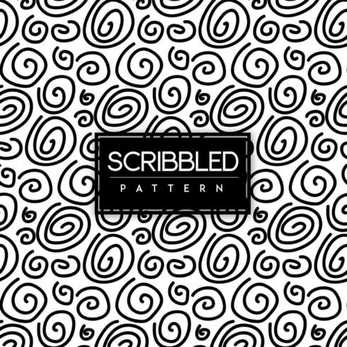 Black and White Scribble Seamless Pattern Background vector