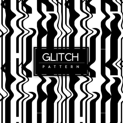 Black and White Glitch Seamless Pattern Background vector