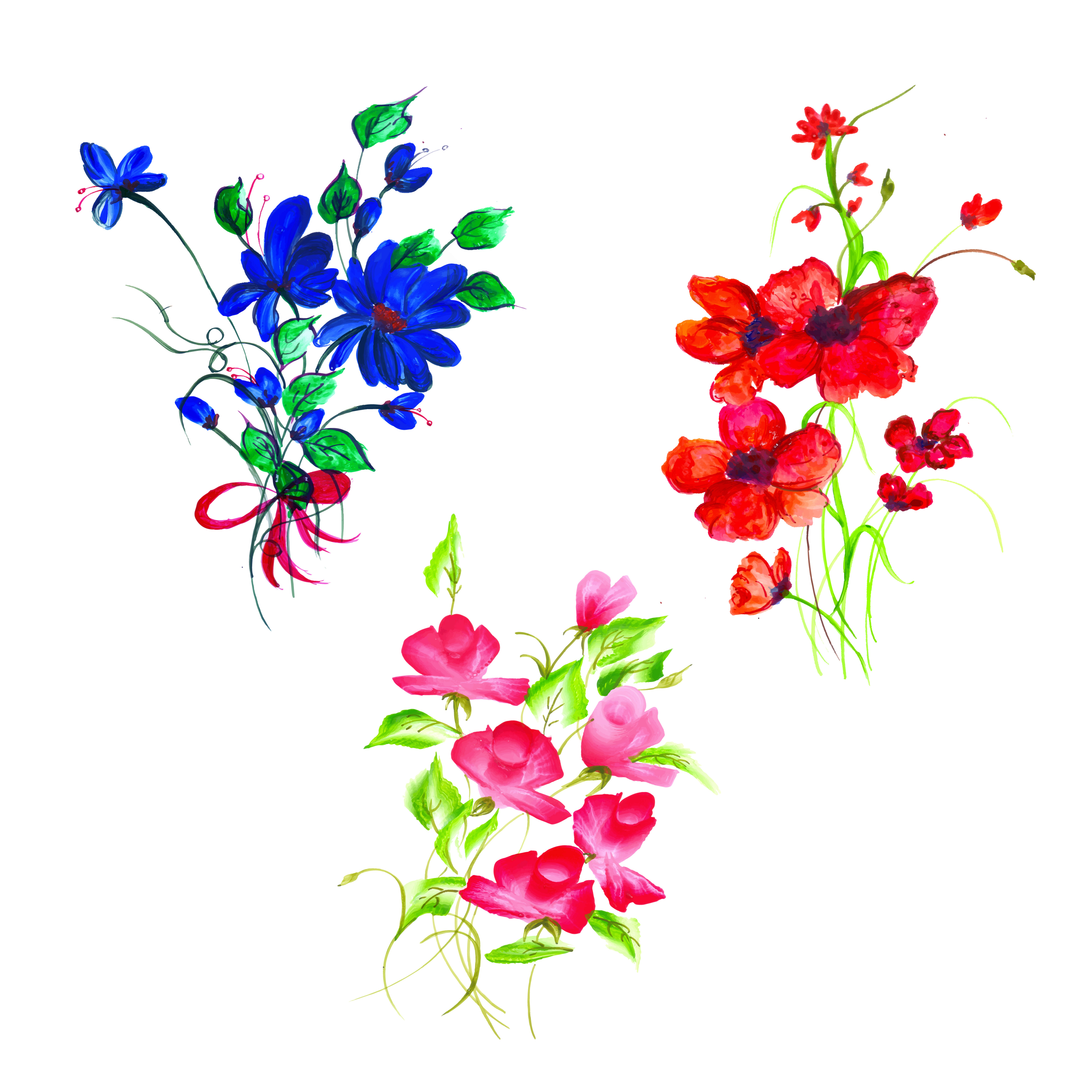 Download Beautiful Watercolor Floral Arrangement - Download Free ...