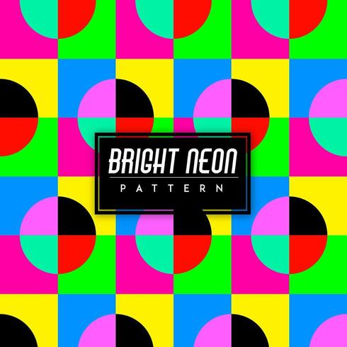 Bright Neon Colorful Shapes Seamless Pattern Background vector