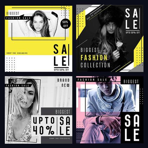 Geometric Fashion Sale Graphics  vector