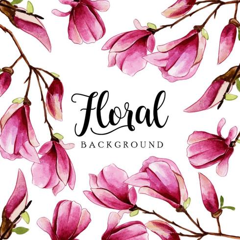 Watercolor Floral Background  vector