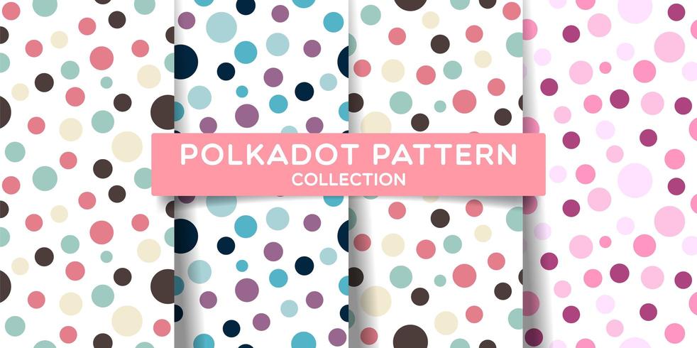 Colorful polka dots seamless pattern vector