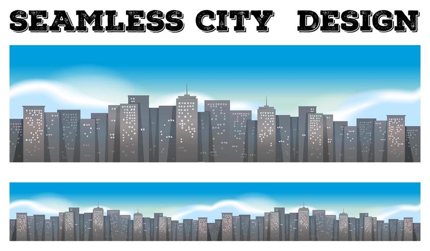 Seamless background of buildings in the city vector