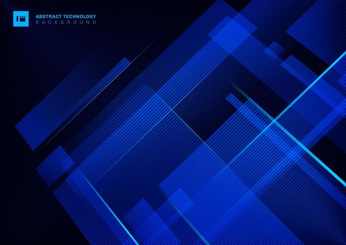 Abstract technology concept blue geometric vector