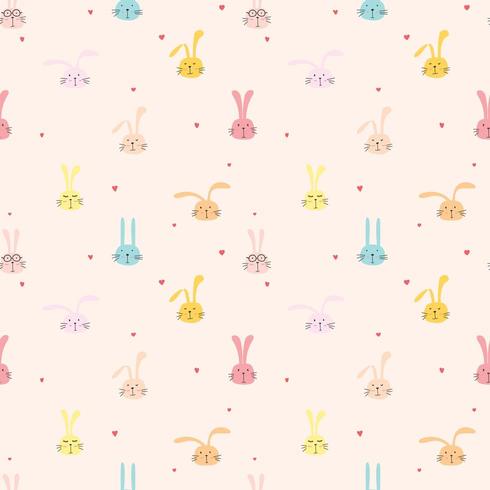 Cute Bunny Seamless Pattern vector