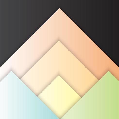 Triangle material design with shadow vector